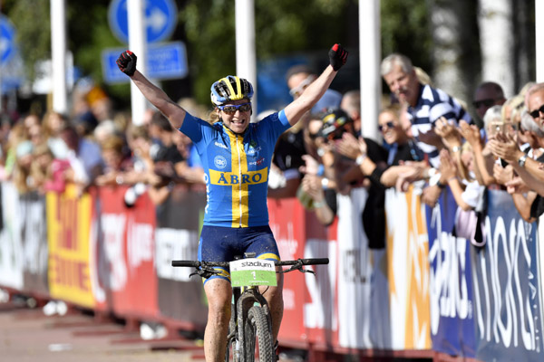 160813Sälen-Mora Jennie Stenerhag, Falu CK, vinner Cykelvasan Foto Nisse Schmidt